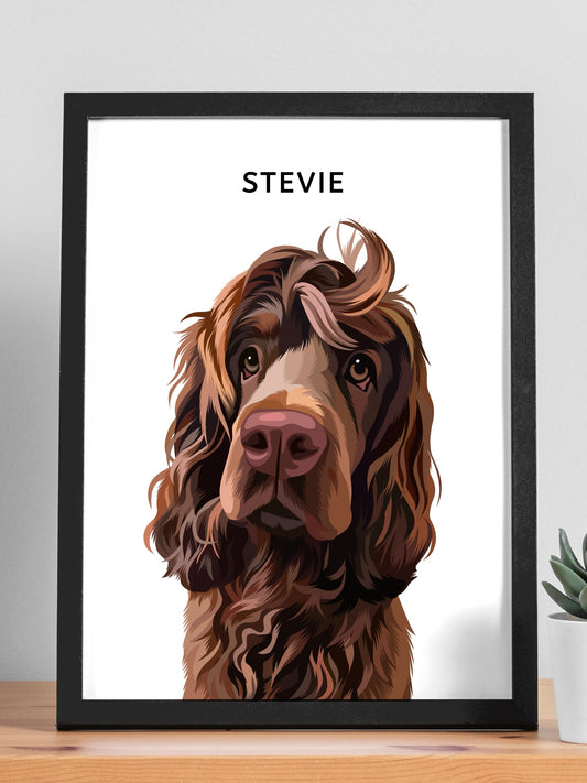 Custom Hand-Drawn Cartoon Pet Potrait