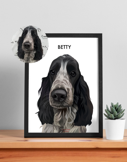 Custom Hand-Drawn Cartoon Pet Potrait